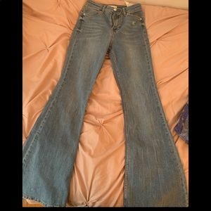 Bershka light wash flared jeans